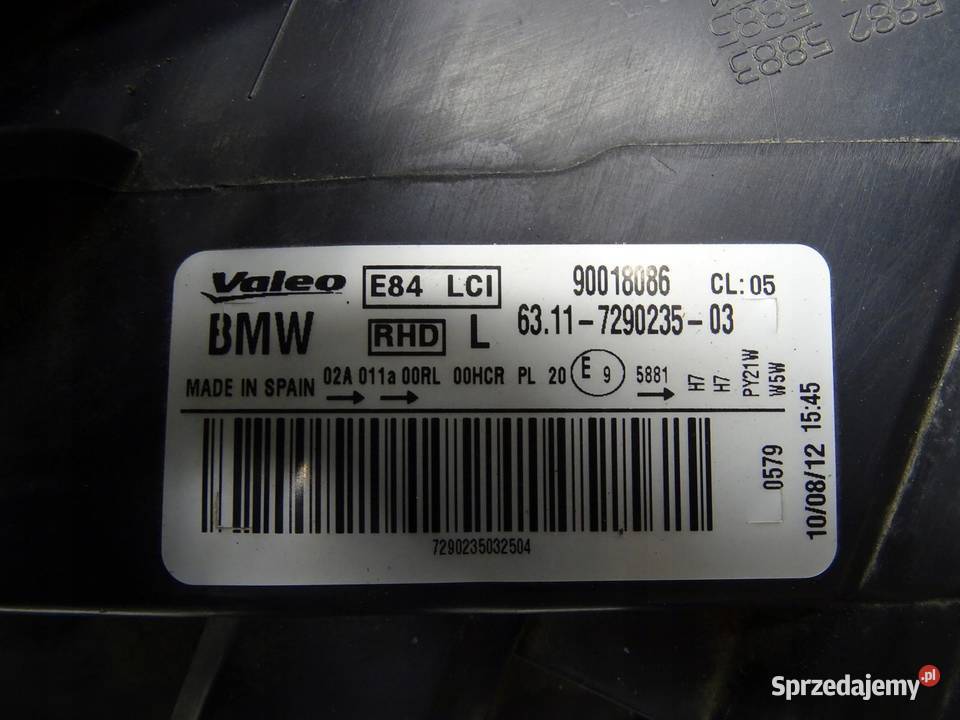 LAMPA REFLEKTOR LEWA LEWY PRZÓD PRZEDNIA BMW X1