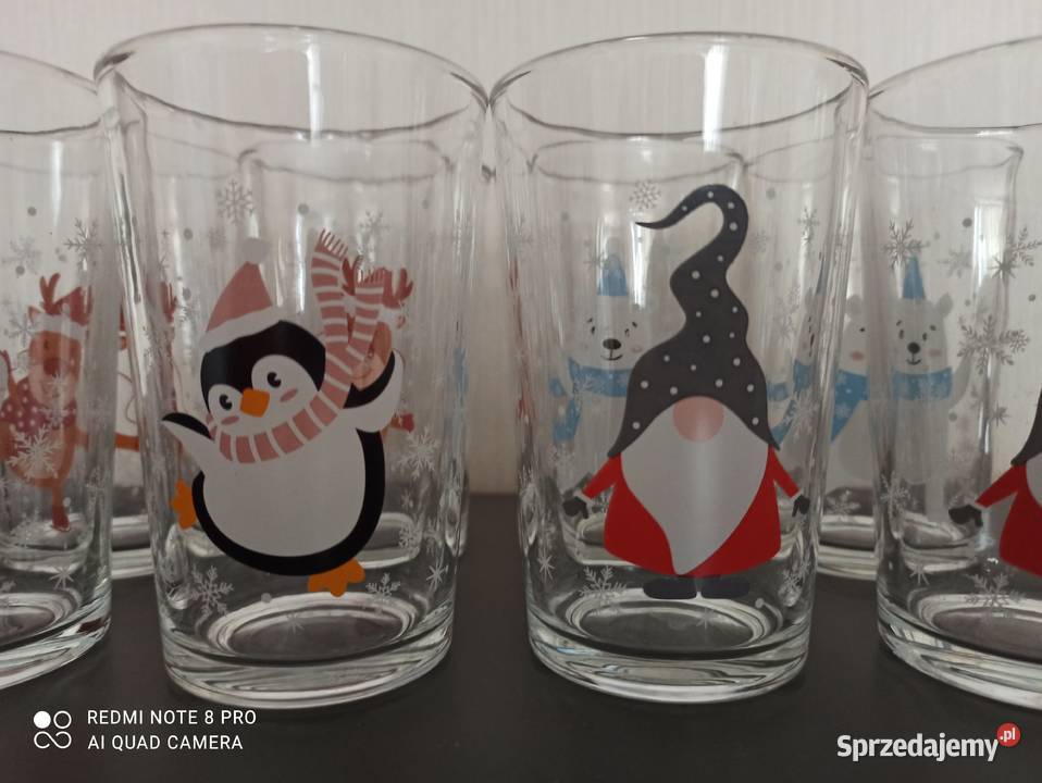 Szklanki PRL Warpechy Stare