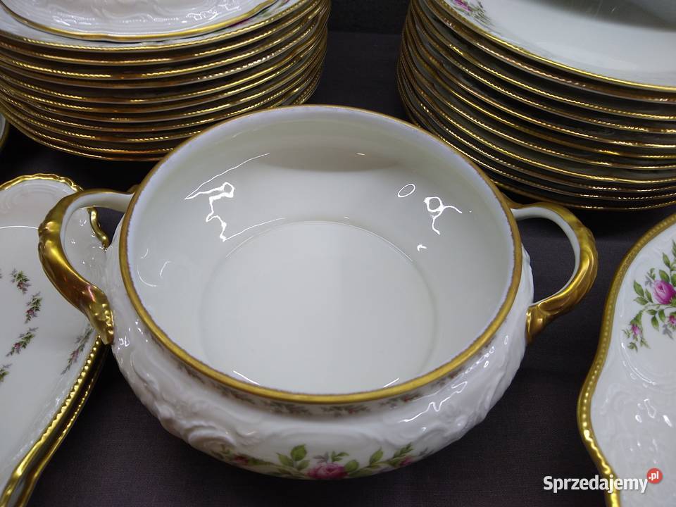 Serwis obiadowy Rosenthal Sanssouci Moosrose 12 wielkopolskie Kalisz