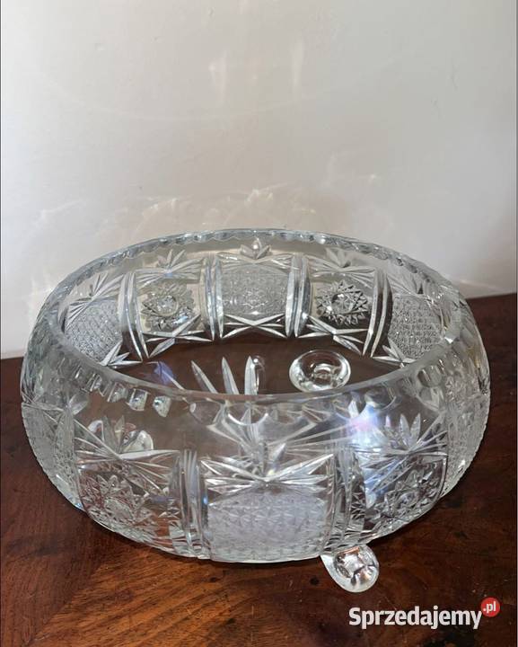 Misa kryształ Patera Przezroczysta Na 3 nóżkach Gdańsk