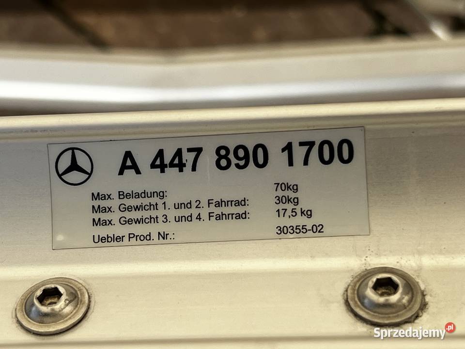 Mercedes Vito Viano Bagażnik na klapę 4 rowery dolnośląskie Legnica sprzedam