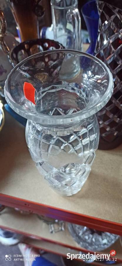 Wazon kryształowe szkło Szlifowanie w romby Porcelana i szkło