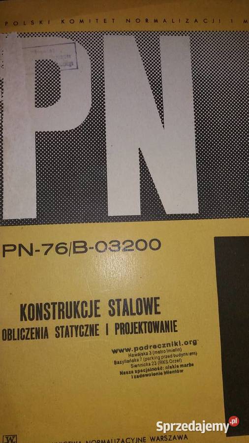 Konstrukcje stalowe obliczenia statyczne i Warszawa
