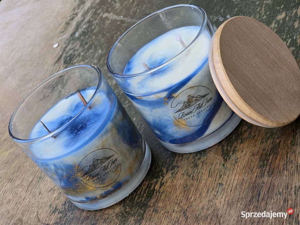 Świece Marmurkowe Sojowe 05 złoto błekity podkarpackie sprzedam