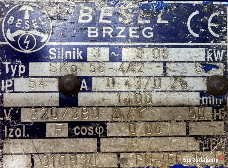 silnik elektryczny 22kW 1380obr 3fazowy OBCE Pigża