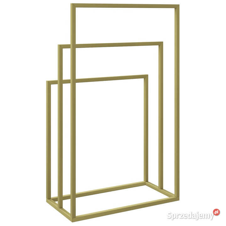 Wolnostojący wieszak na ręczniki złoty 48x24x79