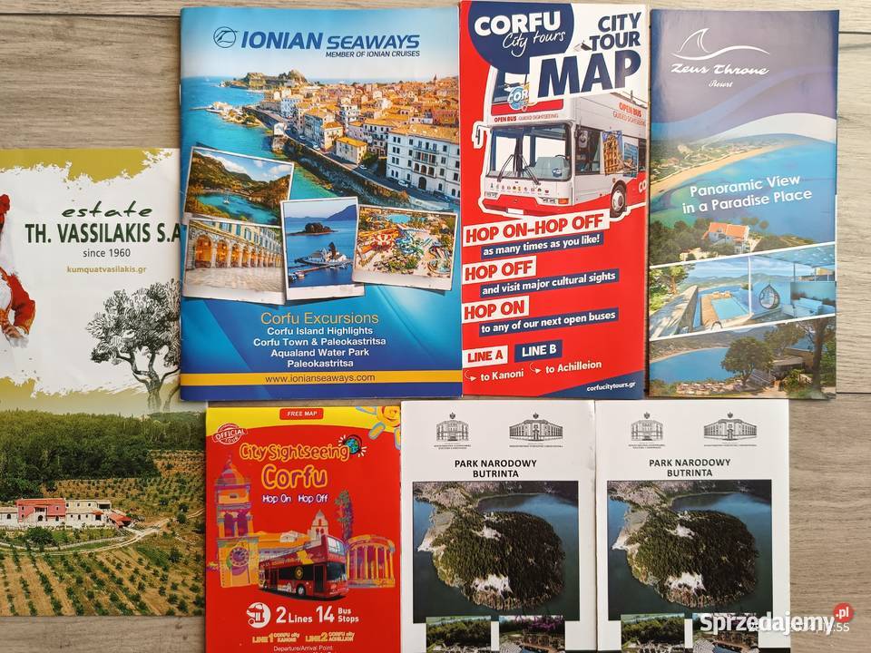 Foldery turystyczne Korfu i Saranda Butrint Wronki