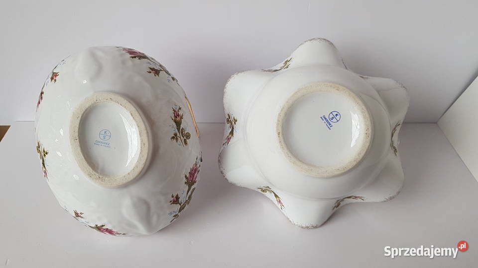 Zestaw porcelanowy koszyczek x2 róża Chodzież Dąbrowa Górnicza sprzedam