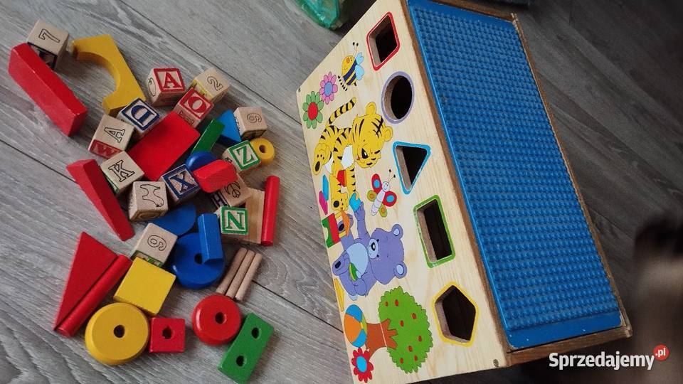 skrzynka drewniana z grami Drewno  Poznań