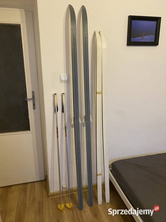 Narty biegowe Germina 2 pary kijki jedne Warszawa sprzedam