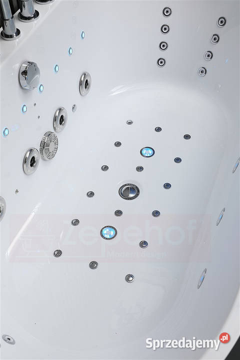 Wanna z hydromasażem EBX802 B prostokątna Wanny Grabówka