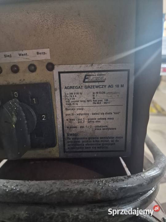 Nagrzewnica elektryczna agregat grzewczy AG 18M Józefów