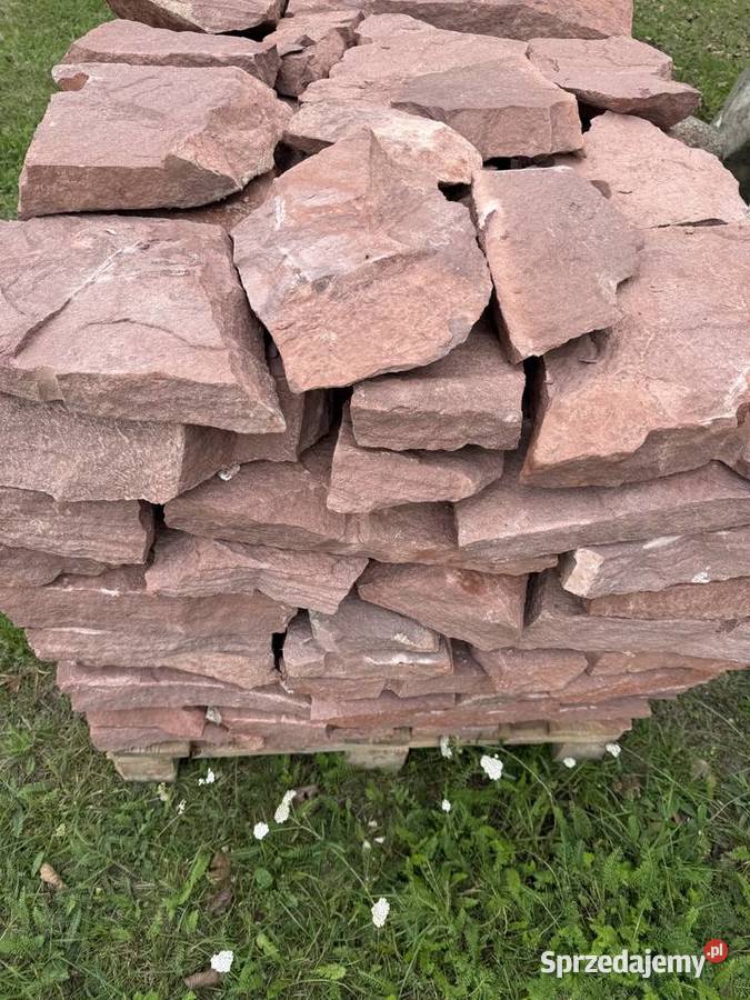 Piaskowiec czerwony murek grilla ścieżkę w Szydłowiec
