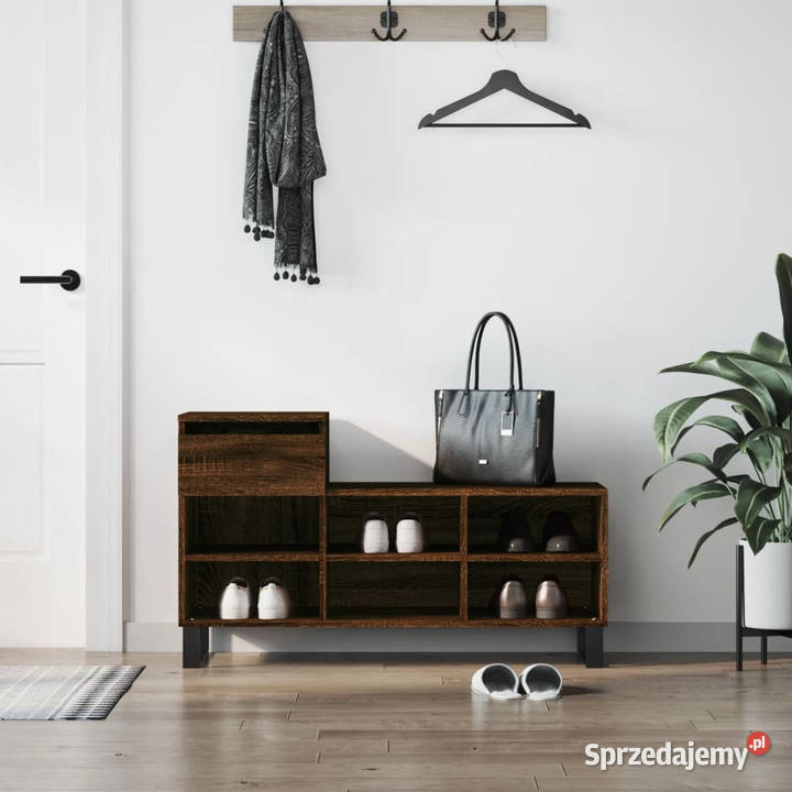 Szafka na buty brązowy dąb 102x36x60 WM831379 Na buty