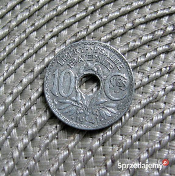 Fraancja 10 Centymów 1941r Cynk Wariant II Kalisz