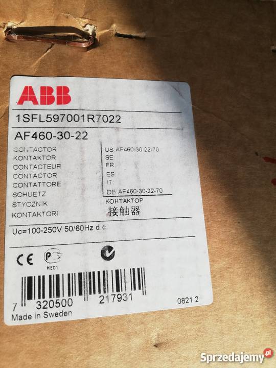 Stycznik AF46030 Ith 700A 100250V 5060Hz DC Elektryka i akcesoria śląskie Dąbrowa Górnicza