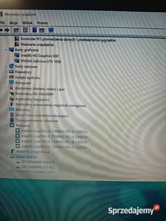 Laptop gamingowy MSI MS16J9 gtx 1050 nvidia MSI Laptopy i netbooki Łańcut