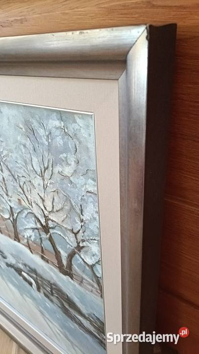 Piękny współczesny obraz Zima Warszawa sprzedam