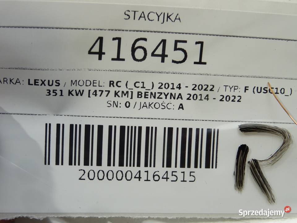 STACYJKA PRZYCISK START STOP LEXUS RC 15C542D 50