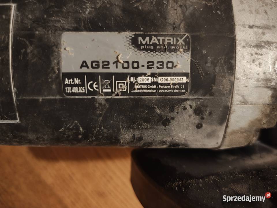 szlifierka kątowa Matrix AG2100230 Lipsko-Polesie