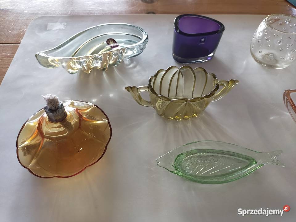 Stare kolorowe szkło prl Nysa