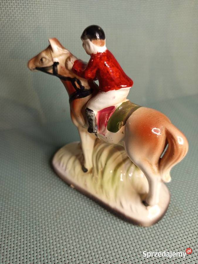 Zabytkowa Angiels figurka Dżokeja na koniu Antyki, Sztuka, Kolekcje mazowieckie Warszawa