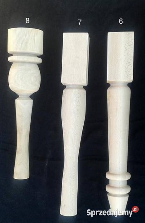 Nogi drewniane do stołu krzeseł Lubań