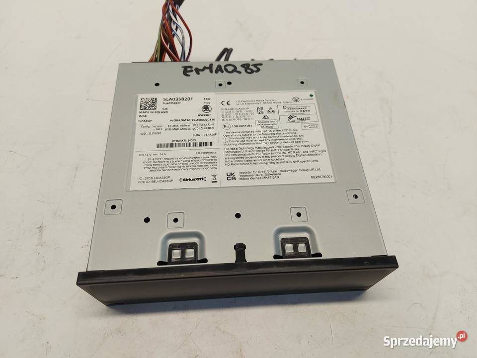 SKODA Enyaq 5LA iV85 Czytnik kart radio