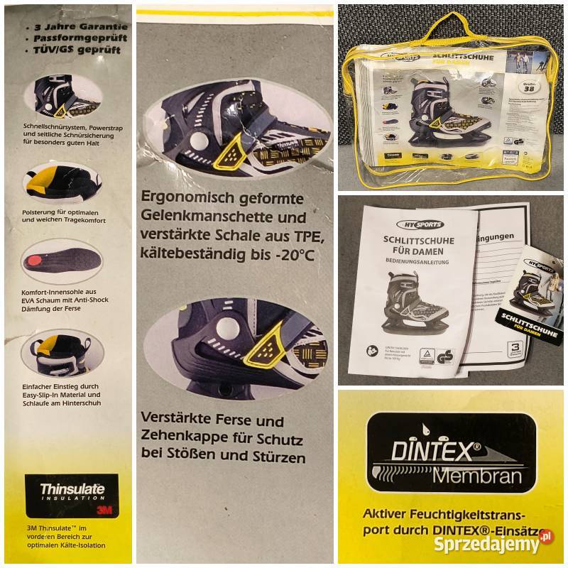 Łyżwy hokejowe Hy Sports rozmiar 380 wkładki 245 Piotrków Trybunalski sprzedam