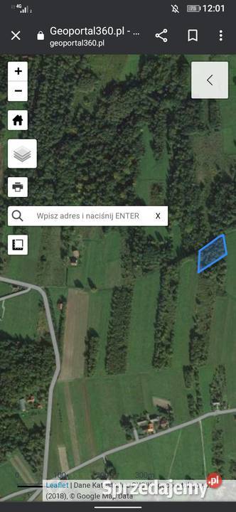 Działka rolna zalesiona w stryszowie 3042m2 Stryszów