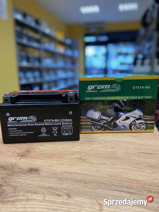 Akumulator motocyklowy GROM GTX7ABS YTX7ABS 12V Akumulatory motocyklowe Mielec