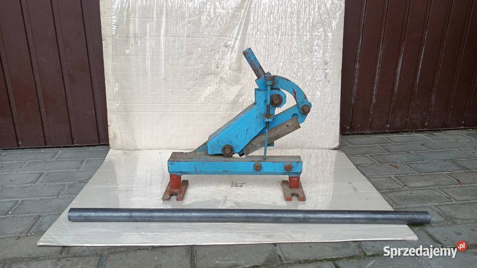 Stara Duża Gilotyna do Cięcia Blachy PRL Prętów Gliwice