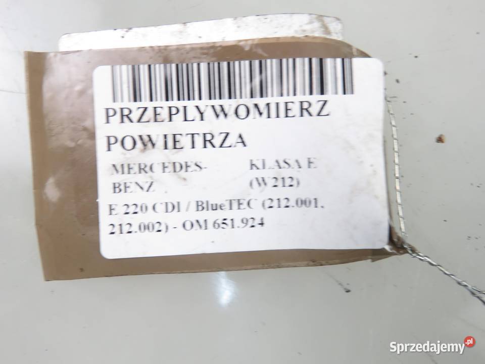 PRZEPŁYWOMIERZ MERCEDES KLASA E W212 E 220 CDI sprzedam