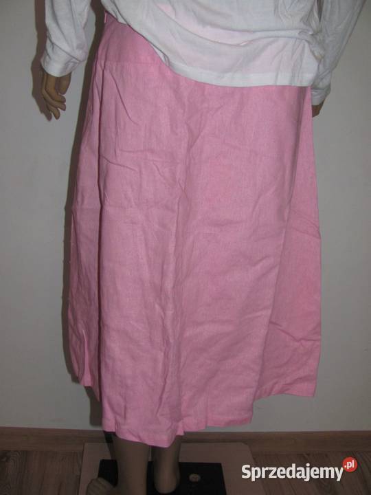 różowa lniana spódnica r L 40 atmosphere Rozmiar 40(L) Spódnice i sukienki Zamość