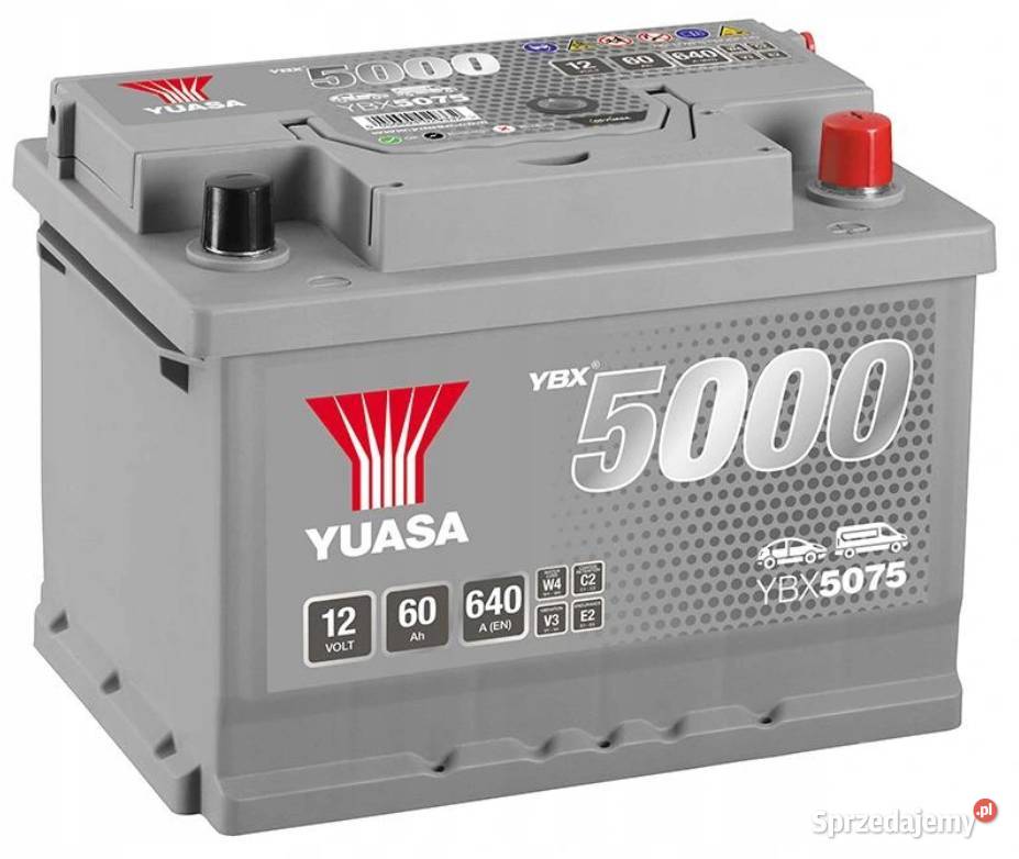 Akumulator Yuasa Silver 12V 60Ah 640A Prawy Plus Warszawa