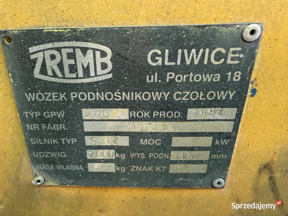 Wózek widłowy GPW Gliwice lubelskie Garbów