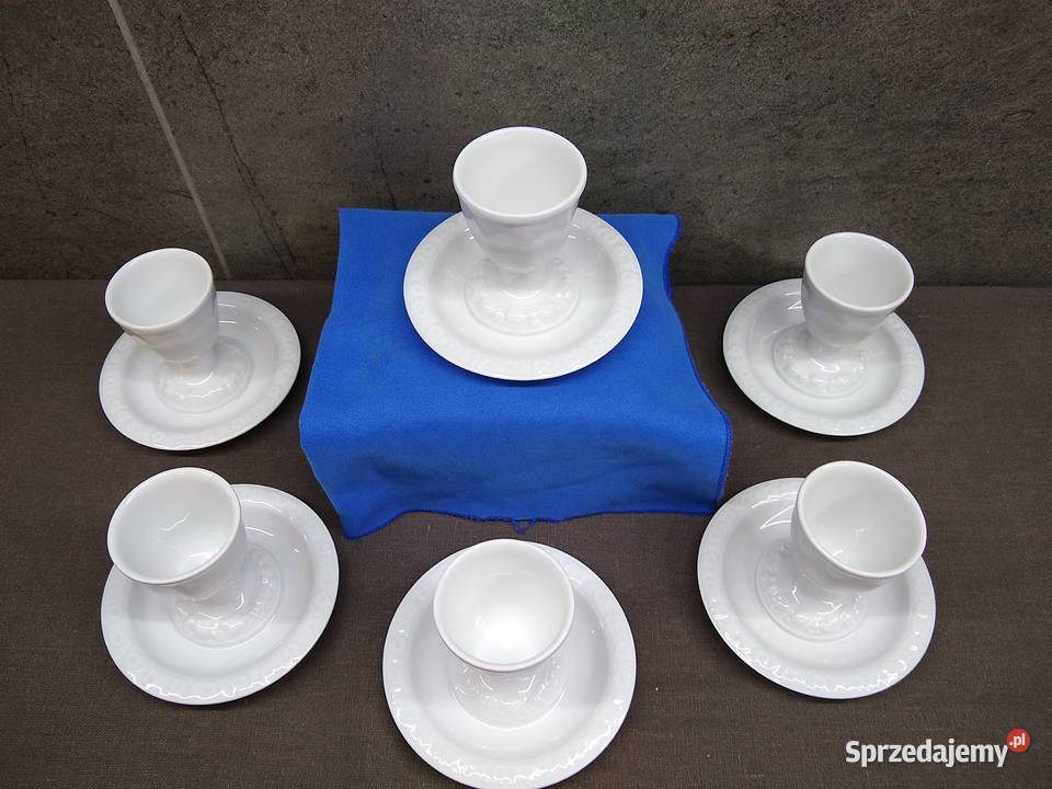 Kieliszki na stopie do jajek Rosenthal Biała wielkopolskie Kalisz