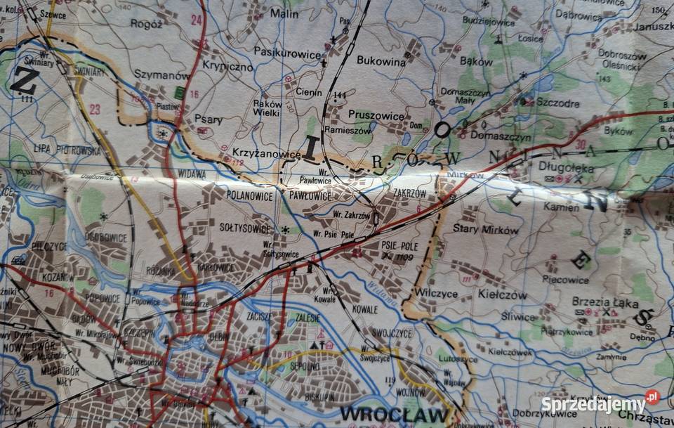 Wrocławia 1150 000 mapa turystyczna Kraków