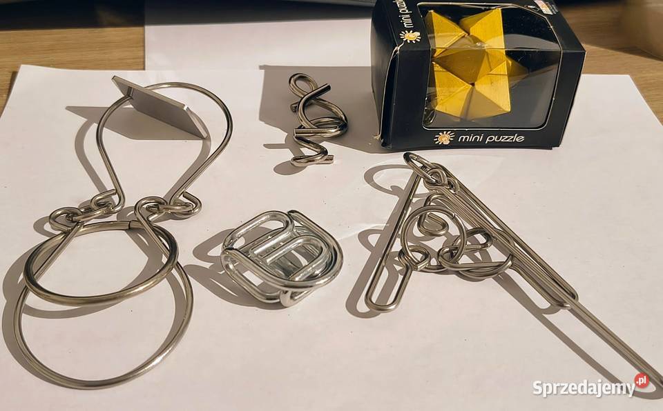 Zestaw łamigłówek logicznych 5 metalowe wire Kraków sprzedam