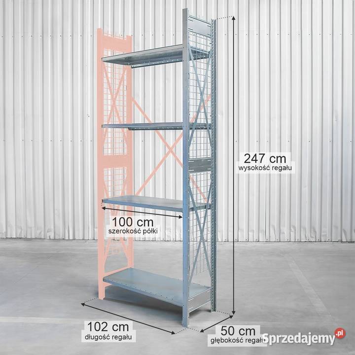 Regał magazynowy DEXION 4półkowy H247x102x50 Chmielów sprzedam