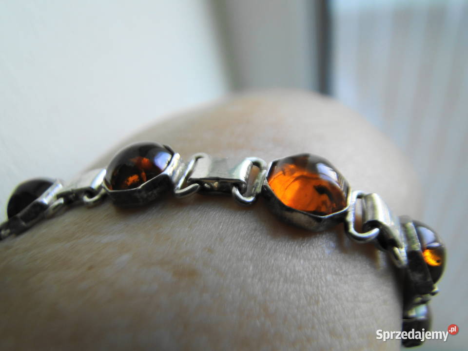 Śliczna antykwaryczna bransoletka srebro i Warszawa