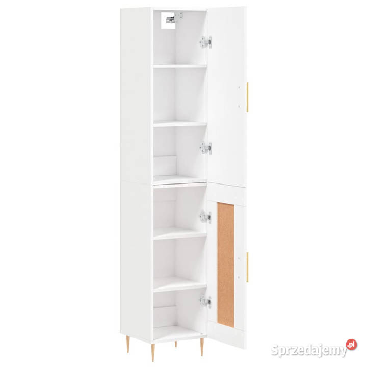 Wysoka szafka biała 345x34x180 materiał Warszawa