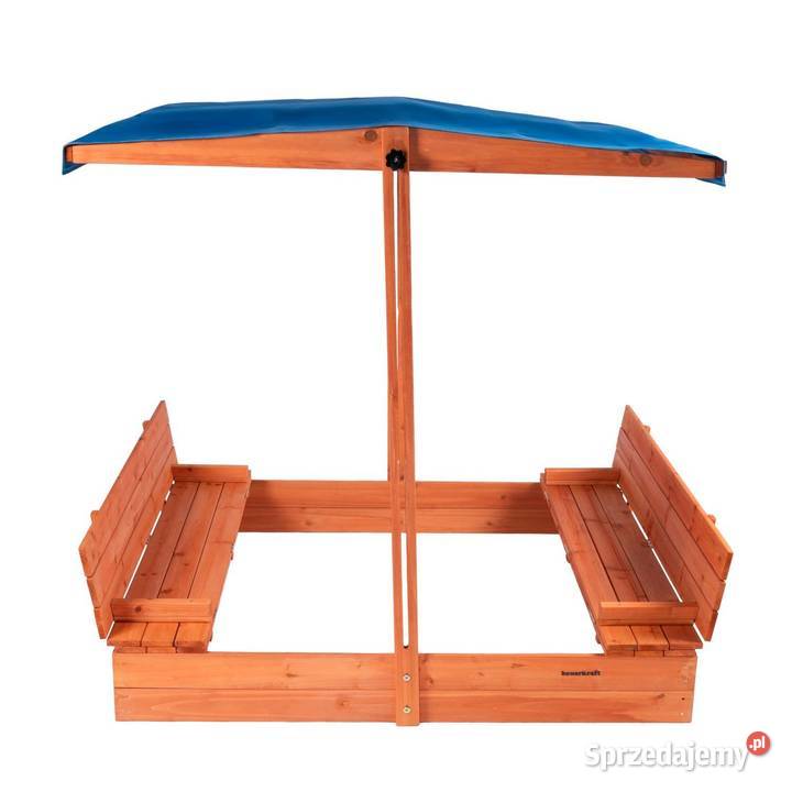 Drewniana piaskownica ogrodowa z daszkiem sprzedam