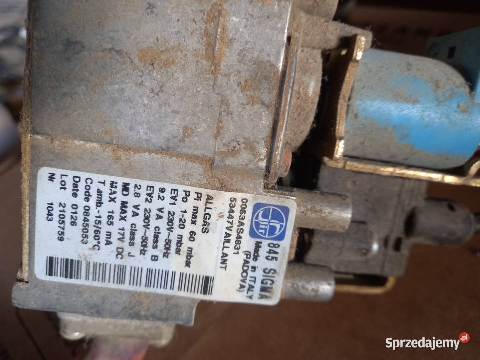 Zawór pieca gazowego vaillant 0063as4831 Głowice i zawory