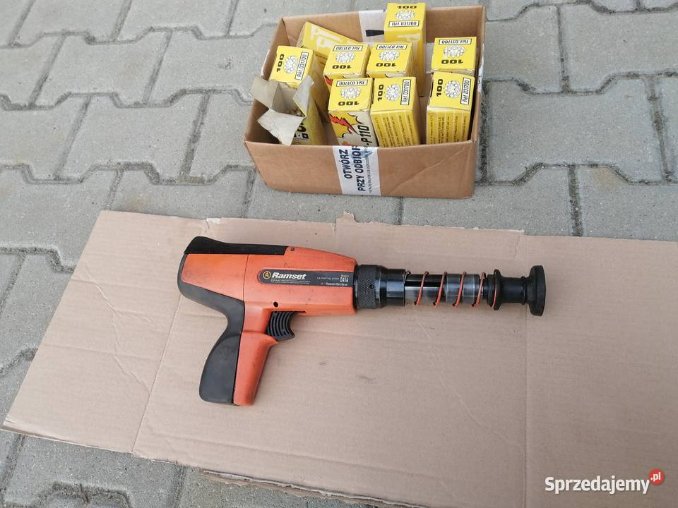 Osadzarka prochowa Ramset D45A naboje gwozdzie śląskie Cieszyn