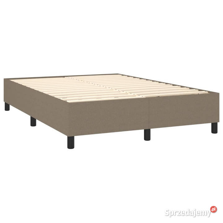 Łóżko kontynentalne z materacem taupe tkanina 147cm Warszawa