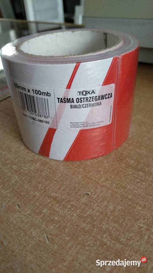 Folia taśma ostrzegawcza 80mmx100m Pyrzyce