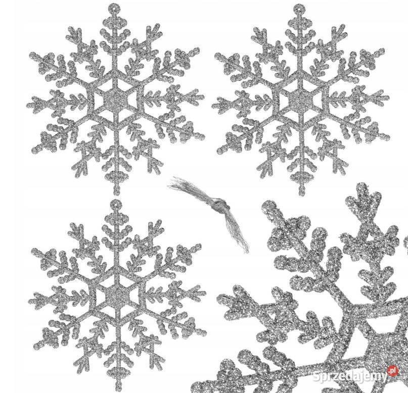 SREBRNE ŚNIEŻYNKI ZAWIESZKI NA CHOINKĘ 3 Wrocław