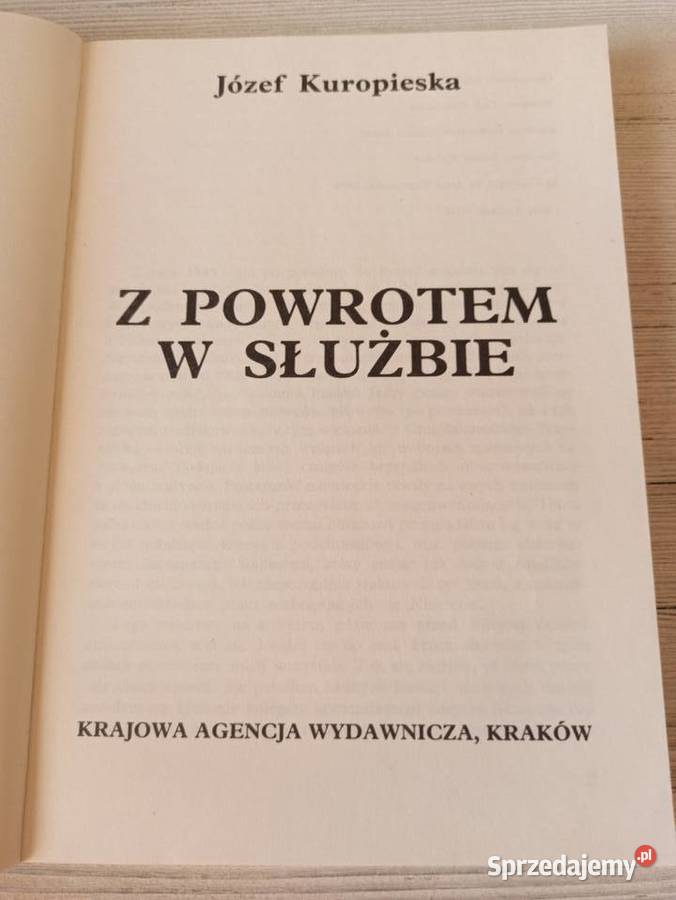 Z powrotem w służbie Józef Kuropieska 1984 Bielsko-Biała