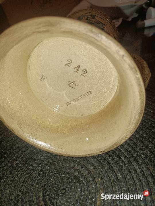 Piękny ceramiczny stary kufel aptekarski z Kępno